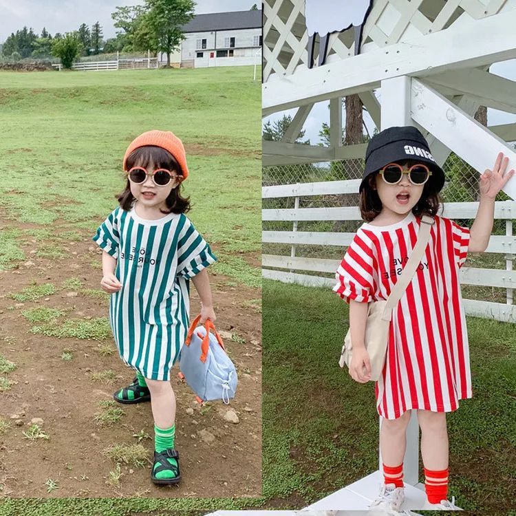 BABYNKIDS DRESS ANAK KEIRA  MOTIF SALUR 0-5TAHUN