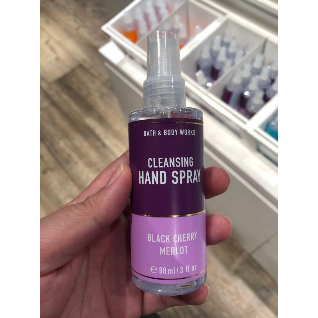 BATH & BODY WORKS BLACK CHERRY MERLOT CLEANSING HAND SPRAY 88ML