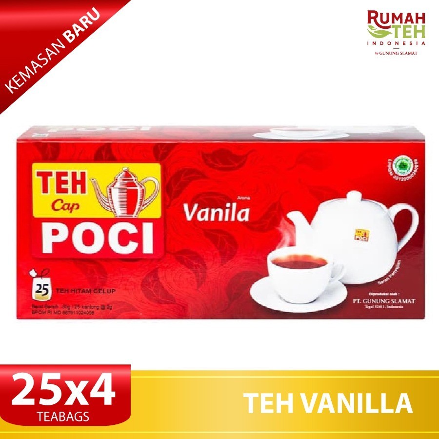 

Teh Celup Cap Poci Aroma Vanilla 25 Bags x 4 - Teh Poci - Tea Bag