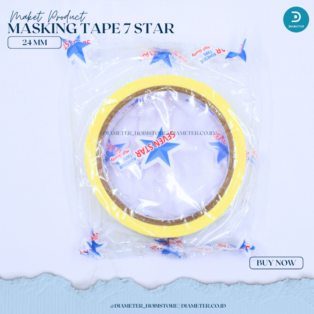 

SEVEN STAR - Masking Tape/Isolasi Kertas 12mm 24mm