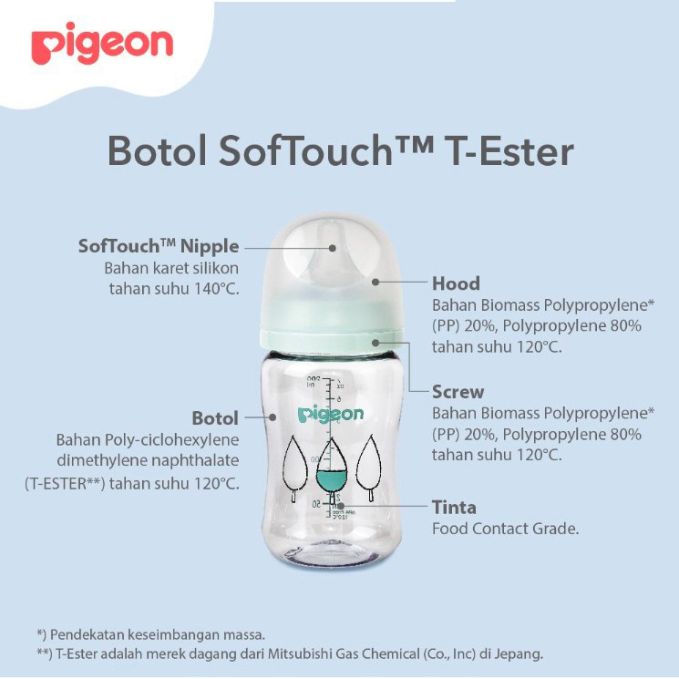 JKL PEON BOTOL T-ESTER WIDE NECK BPP SOFT TOUCH 200ML