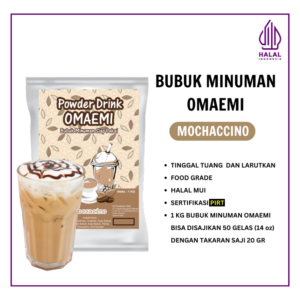 

BUBUK MINUMAN PREMIUM RASA MOCHACCINO 1 KG | BPOM & HALAL