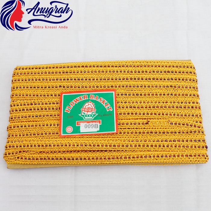 Renda Emas NO.009B / roll / Renda Emas Lurus 1,5cm