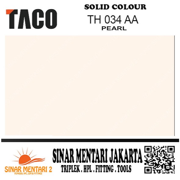 TACO HPL SOLID COLOUR TH 034 AA PEARL