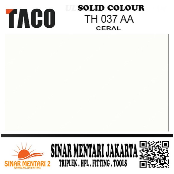 TACO HPL SOLID COLOUR TH 037 AA CERAL