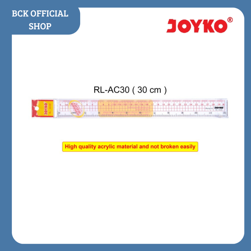 

Penggaris Akrilik RL-AC30 Joyko / Ruler 30cm (PCS)