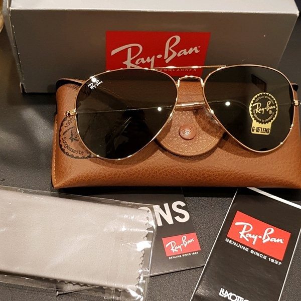 Kacamata Rayban Aviator RB3025 Gold Black Original