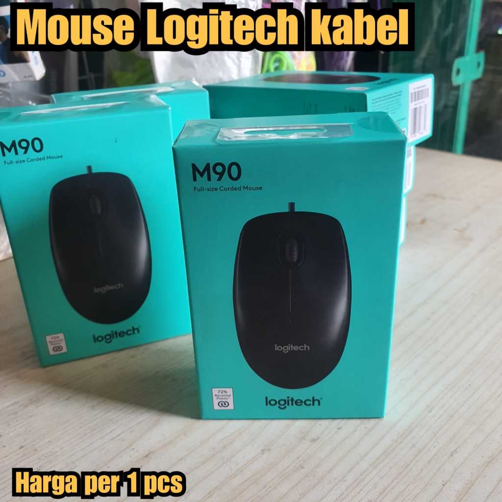 Mouse Kabel Logitech B100 Original Mouse Kabel Komputer Mouse PC Laptop
