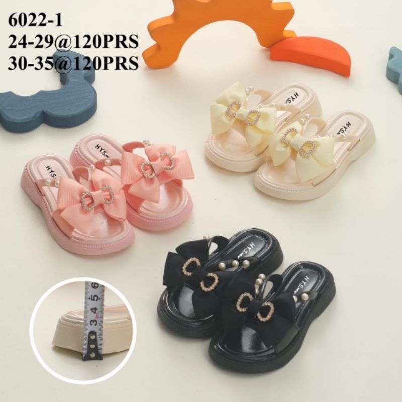 SANDAL ANAK PEREMPUAN KIDS PITA MUTIARA IMPORT HYS NEW 6022 JELLY SHOES ZIA