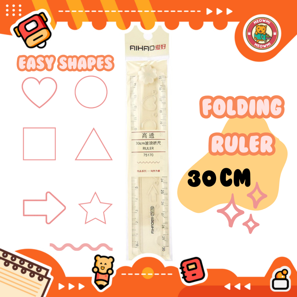 

Penggaris 30cm Lipat Gambar Bentuk Hati Kotak Segita Gelombang RL0027