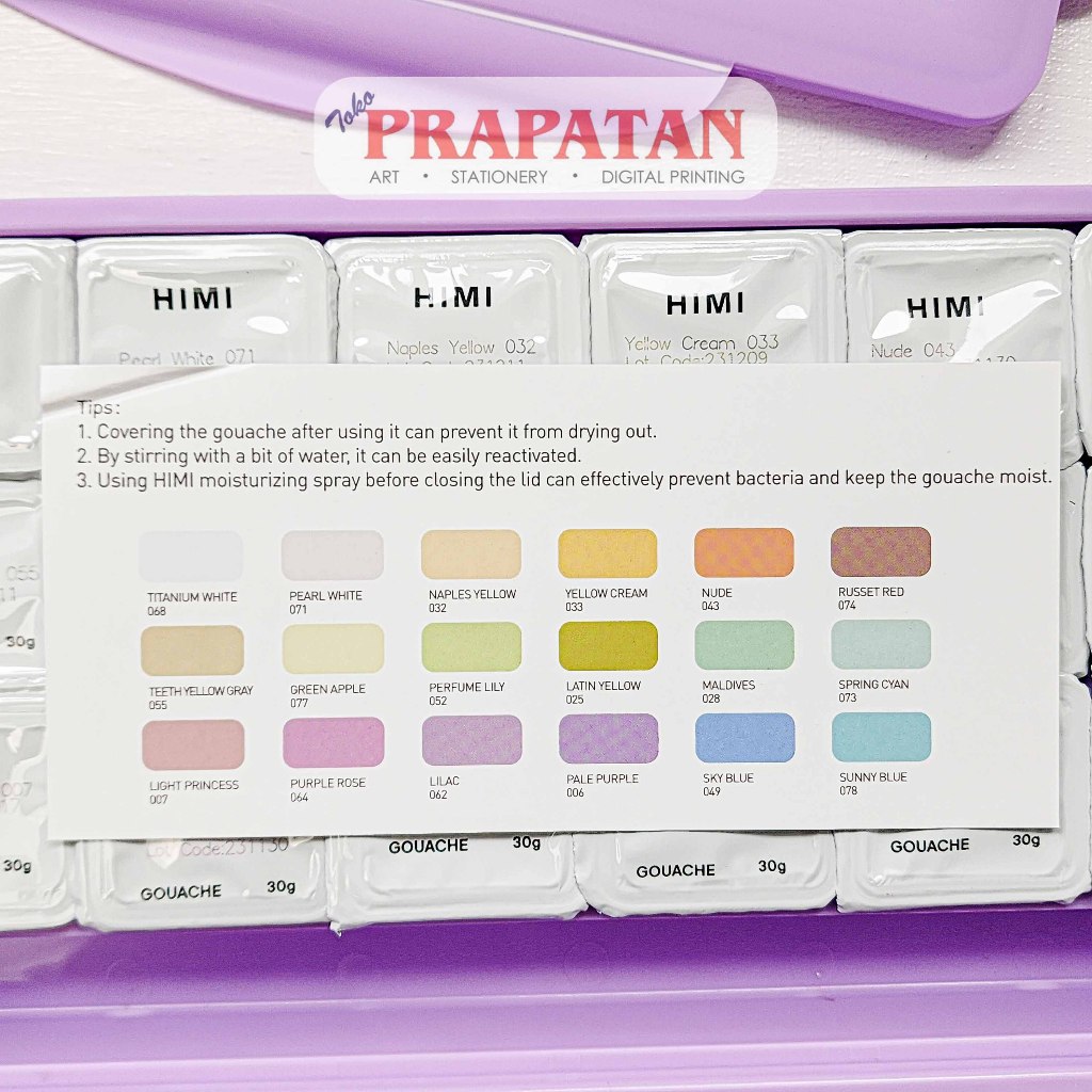 

Miya Himi PASTEL Gouache 18x30ml Cat Gouache SF6