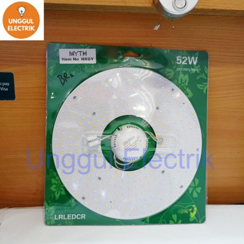 Lampu modul 52 watt 3 warna isi lampu hias baret LED ring 220 volt