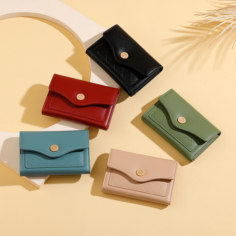 TAOMICMIC Dompet Wanita Dompet Lipat Medium Y8963 Bahan Kulit PU Leather Premium