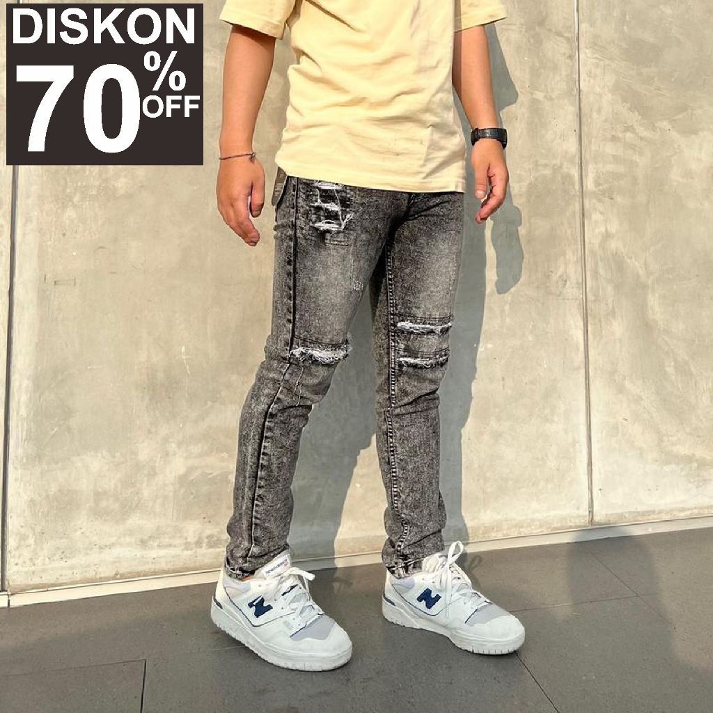 Celana Jeans Sobek Pria Ripped Jeans Celana Jeans Pria Sobek Celana Sobek Pria Celana Panjang Pria P