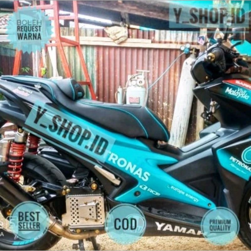 Sarung Cover Kulit Jok Variasi Aerox 155 New Modif Eropa