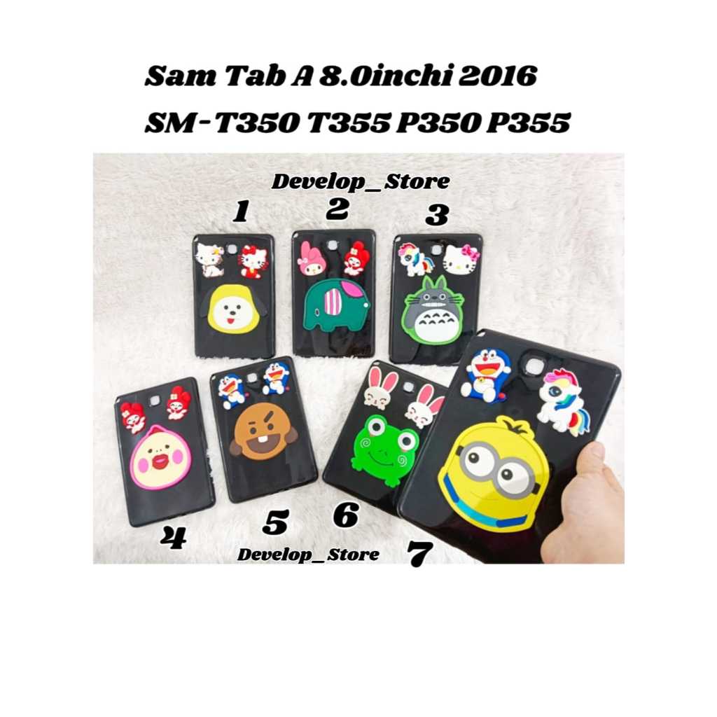SoftCase SIlicon Gambar 3Motif Samsung Tab A 8.0 2016 SM-T350 T355 P350 P355