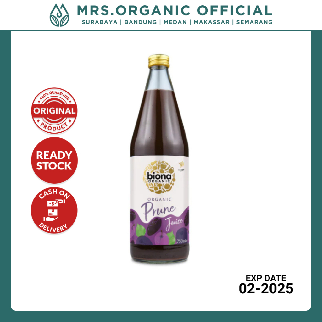 

Jus Organik Biona Organic Prune Juice No Added Sugar 750ml