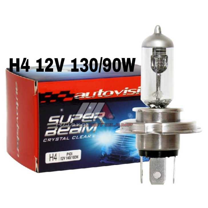 BOHLAM HALOGEN H4 12 VOLT 130/90 WATT SUPER BEAM AUTOVISION