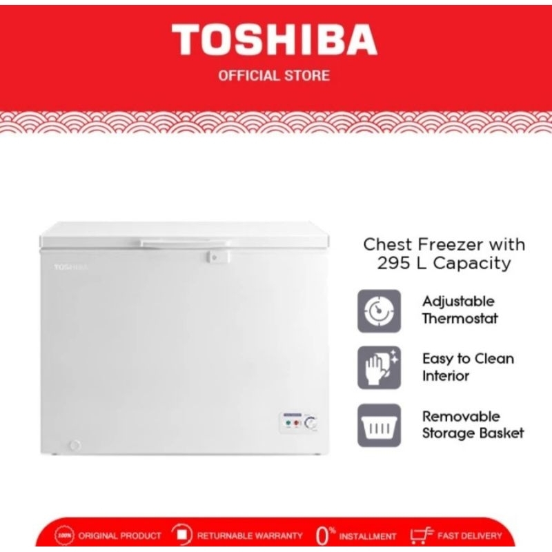 BOX FREEZER TOSHIBA 300LITER CHEST FREEZER TOSHIBA CR-A390L (295L) BOX FREEZER TOSHIBA