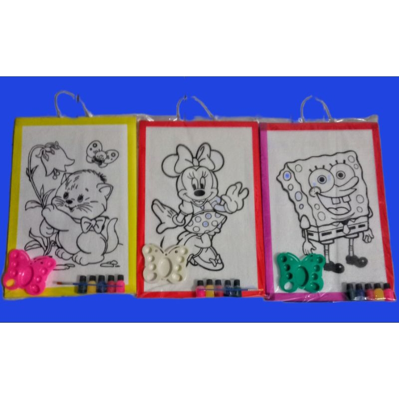 

Sterofoam Lukis isi 1 + warna, kuas, palet dan tempat gantungan ,Termurah dan Bisa pilih karakter