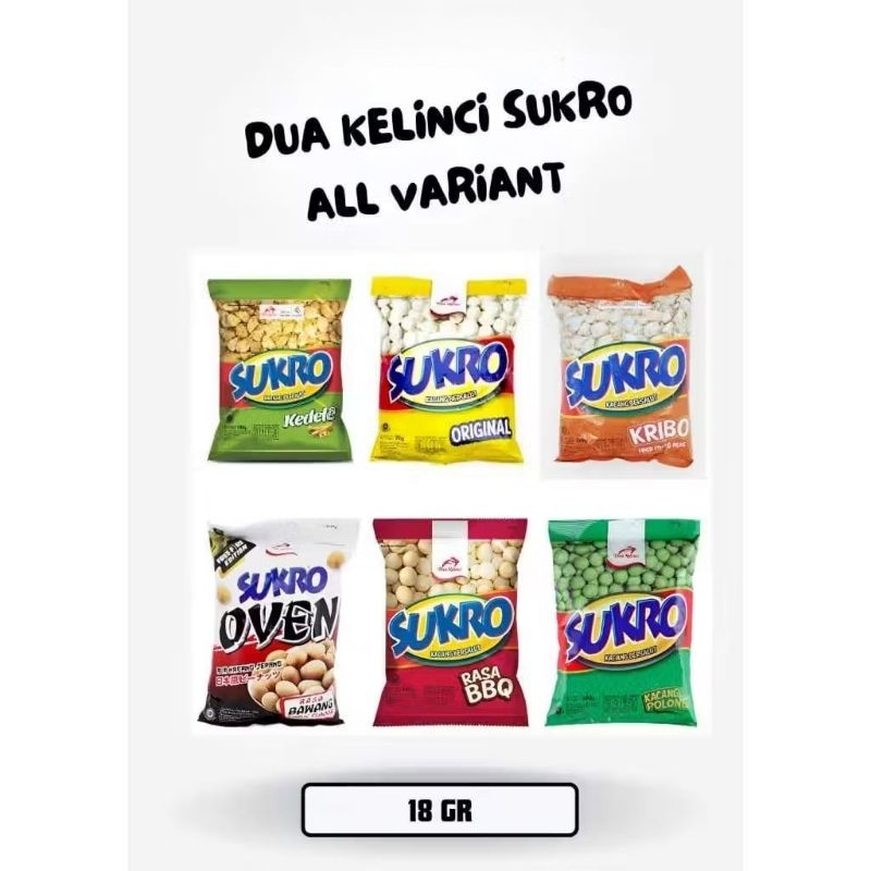 

Dua Kelinci Sukro All Variant 18 Gr Bbq Original Polong Kribo Kedele Oven Bawang