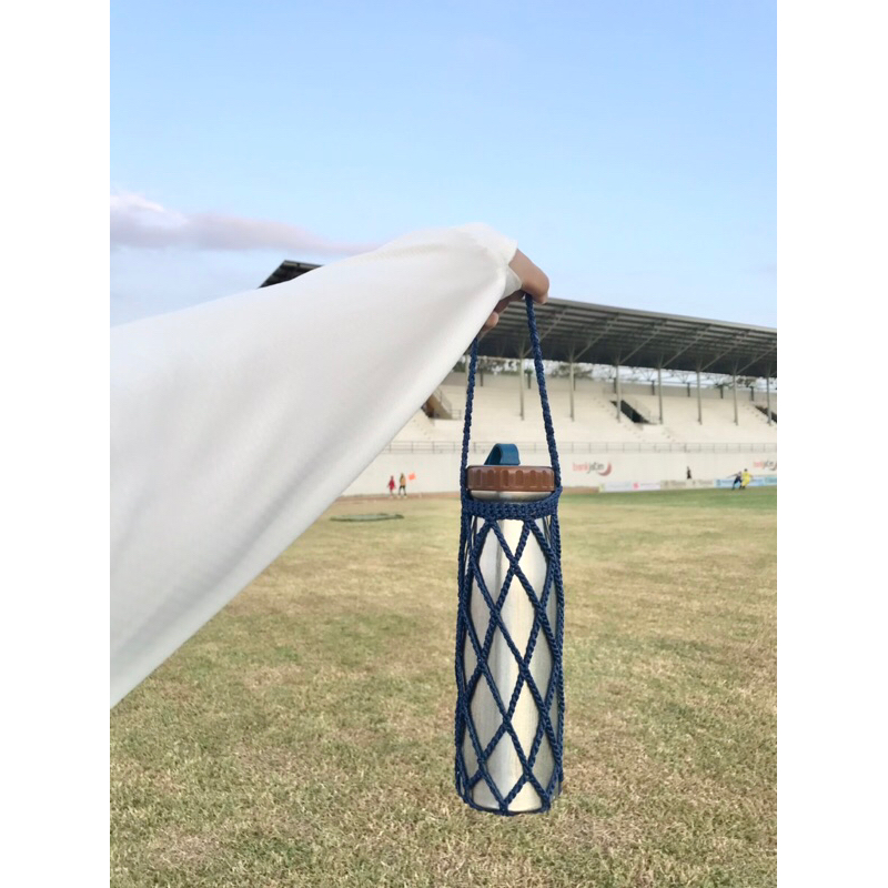 Bottle Holder (full)/bottle holder crochet/holder botol rajut/holder botol jaring/rekomendasi holder