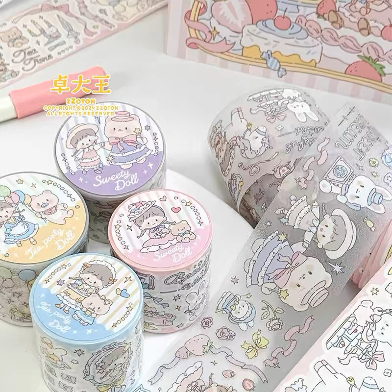 

sticker roll ecer 1loop 83cm stiker girl confetti deco journal photocard readystock B1410