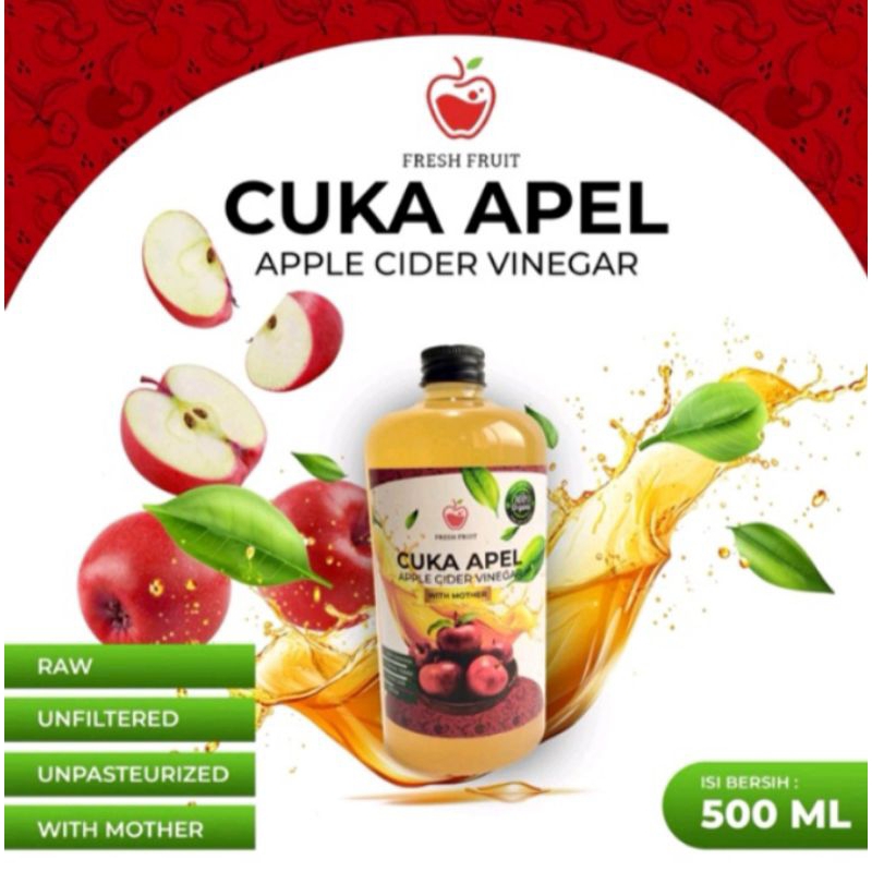 

Cuka Apel Premium 500 ml - With The Mother - Cuka Apel Original