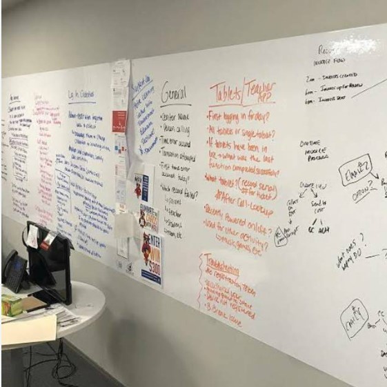 

(Gratis spidol) Sticker dinding whiteboard papan tulis tempel white board spidol sticker dinding papan tulis dengan kotak