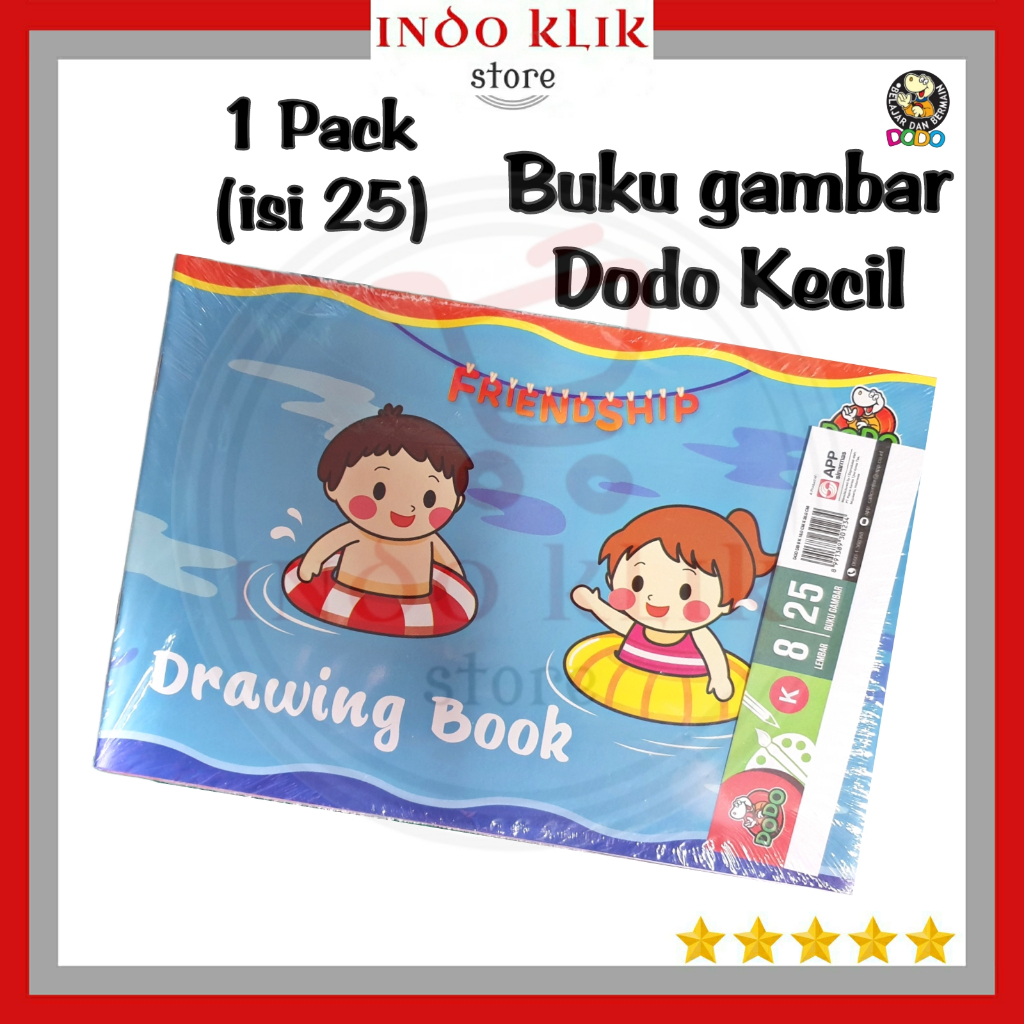 

Buku Gambar Dodo 8k / Drwaing Book Dodo Kecil Uk B5 / Buku gambar Siswa TK SD 1 Pack (isi 10 Buku)