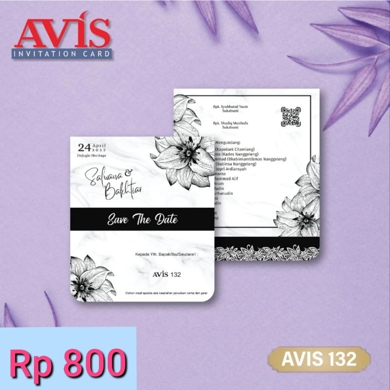 undangan cetak pernikahan khitan avis 132