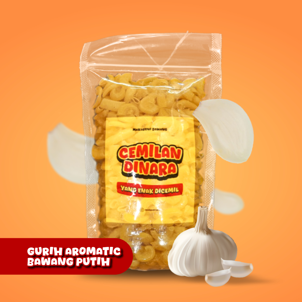 

Cemilan Dinara - Makaroni Bawang Gurih Pedas [Ori dan Pedas] 500gr