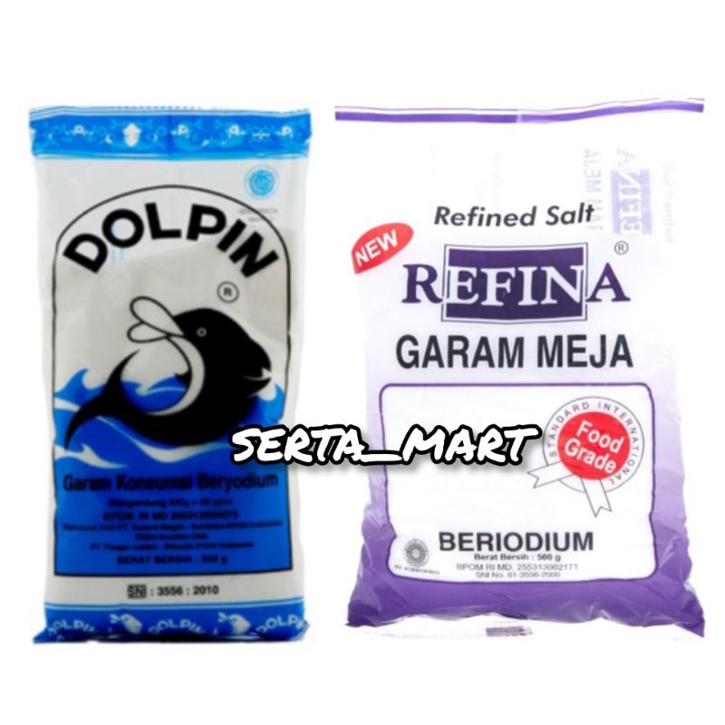 

Refina Garam Meja Beryodium Refill 250gr / Cap Pabrik Garam 250gr