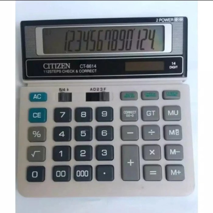 

MURAH KALKULATOR DESKTOP MEJA CITIZEN CT8614 CALCULATOR 14 DIGIT CEK ULANG CT8614