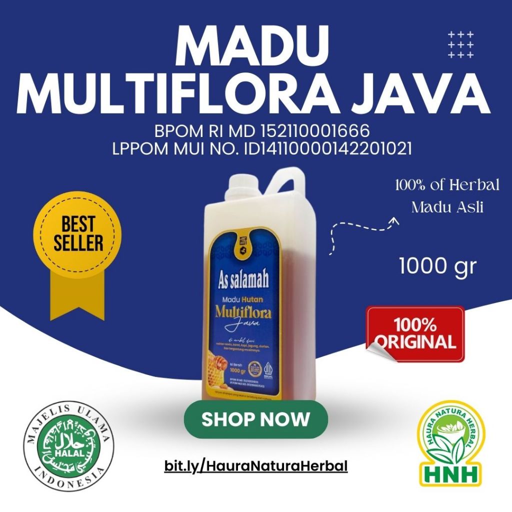 

Termurah Herbal Imunitas Tubuh Batuk Asma - Madu Multiflora Java Assalamah 100% Original 1000gr