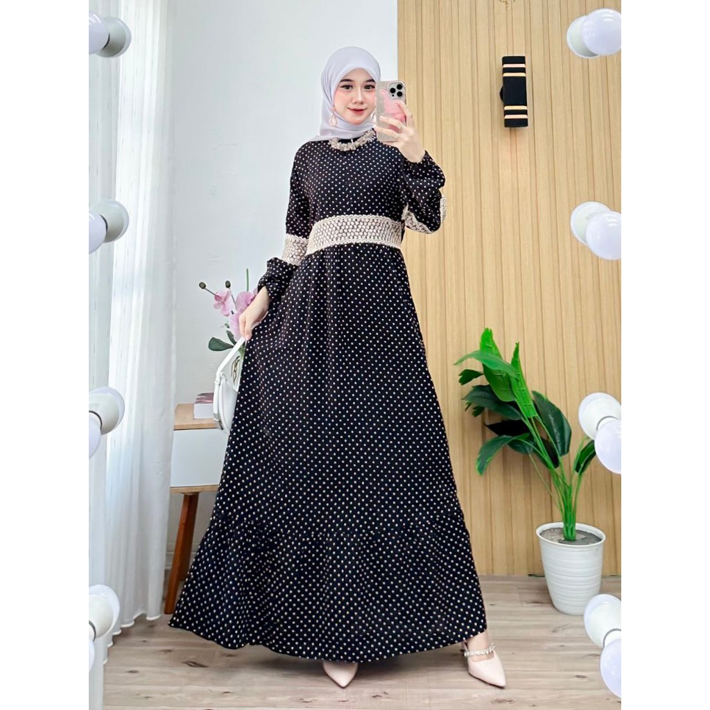 Gaun Brokat/Gaun Wanita/Gamis Ceruty/Gamis Renda