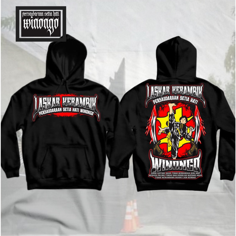 Hoodie PSHW Laskar Kerambik Desain Sablon DTF
