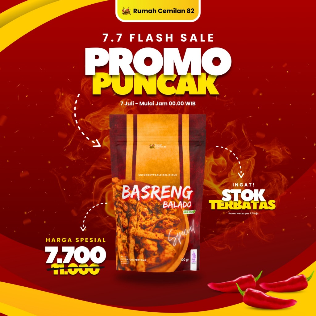 

Bareng balado 100 gr | kemasan premium