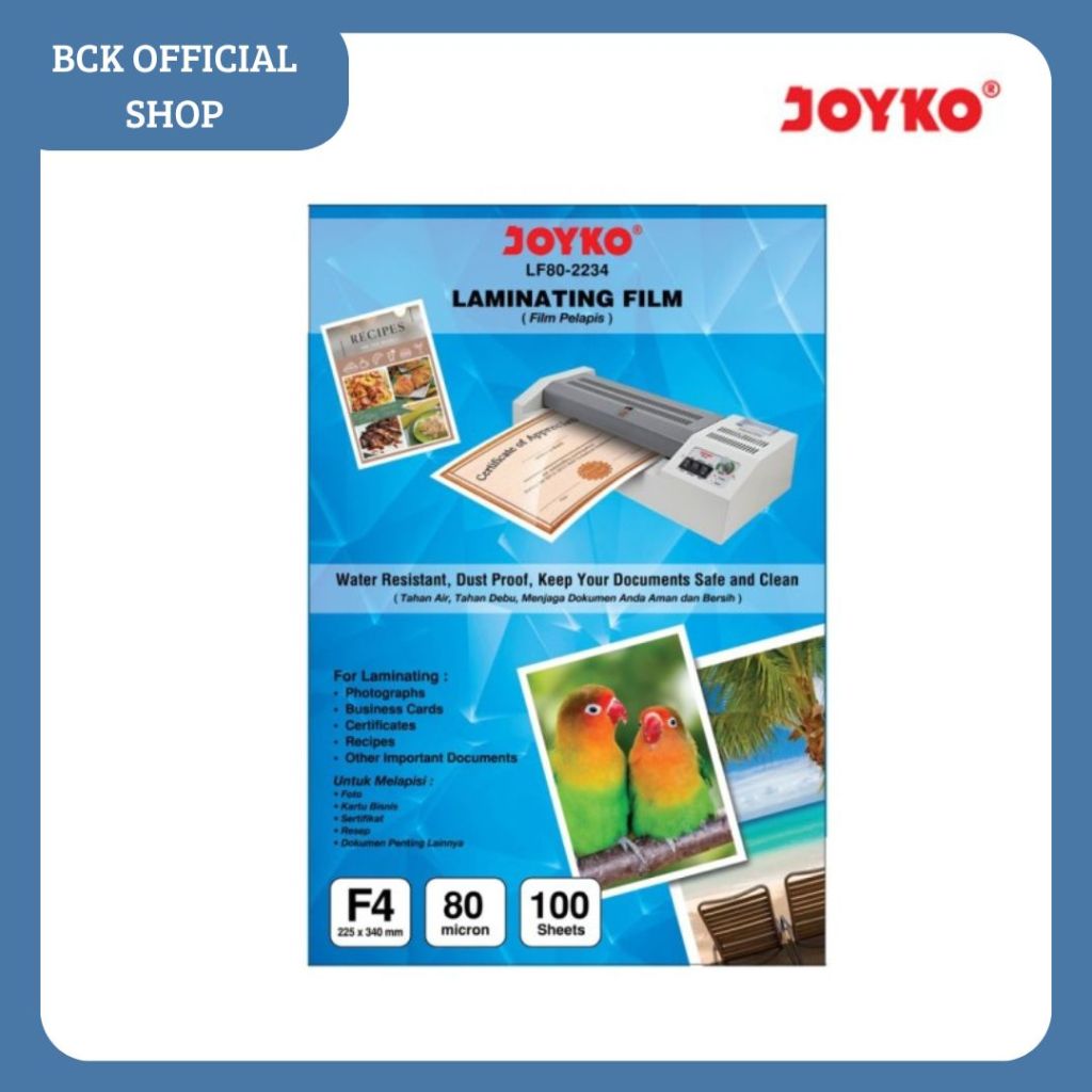 

Laminating Film Folio Laminating Film LF80-2234 Joyko (Pack)
