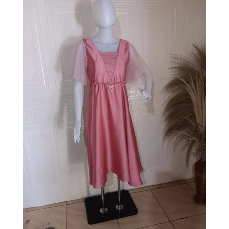 dress korea style dress pendek