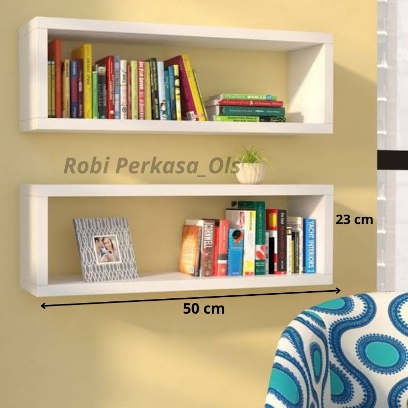 Rak Ambalan Dinding Minimalis Persegi Panjang / Rak Dinding Kayu Ambalan Dekorasi Rumah / Rak Ambala