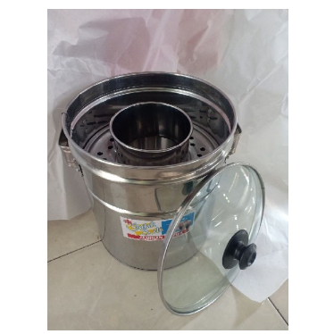 Dandang bakso mini tutup kaca Bahan stainless