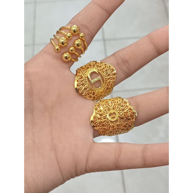 Cincin dubai model sarang laba laba xuping lapis premium