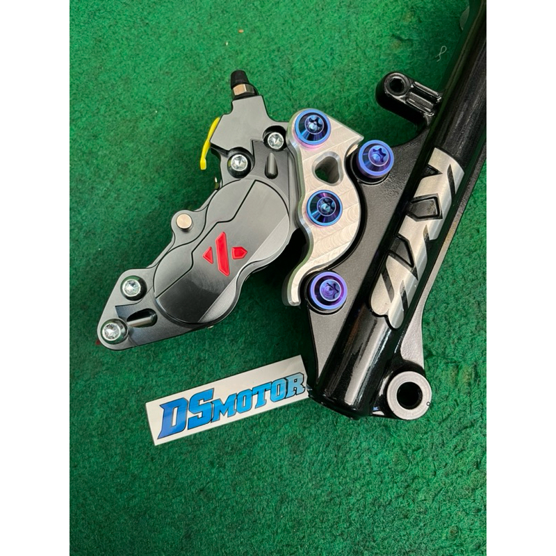 baut probolt titanium untuk kaliper Brembo ktc 4p fizR mio jupiter nouvo 125 4biji gold blue krom ti