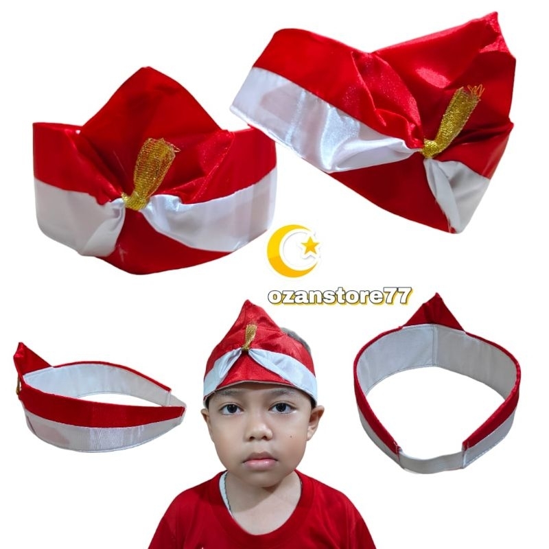 ikat kepala merah putih / blangkon merah putih