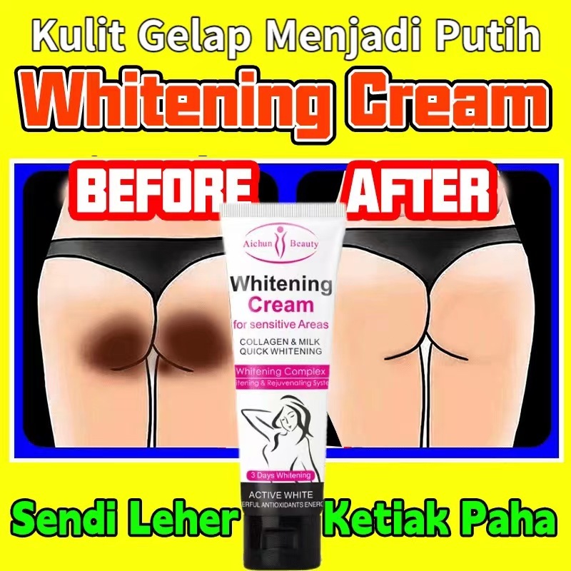 COD  Cream Pemutih Ketiak Leher Instant - Baby Whitening Krim Pelembab Tubuh Pemutih Ketiak / Gel Kr