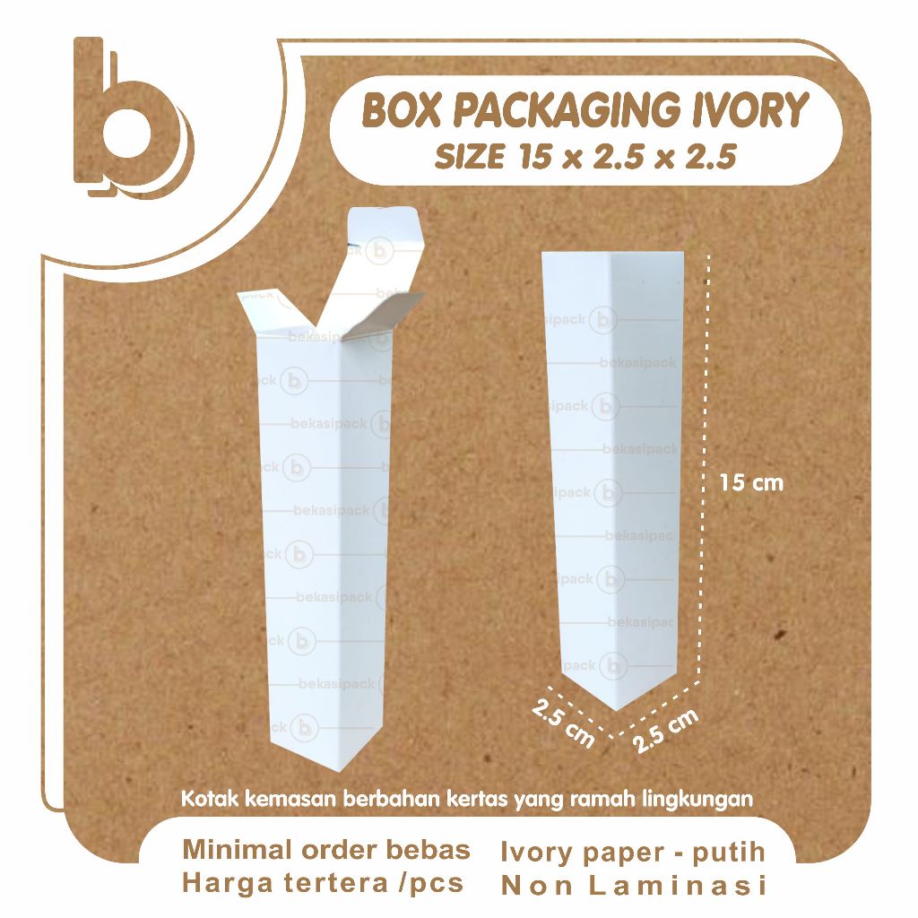 

Box Packaging Ivory Natural 15x2.5x2.5 I BPISN00472