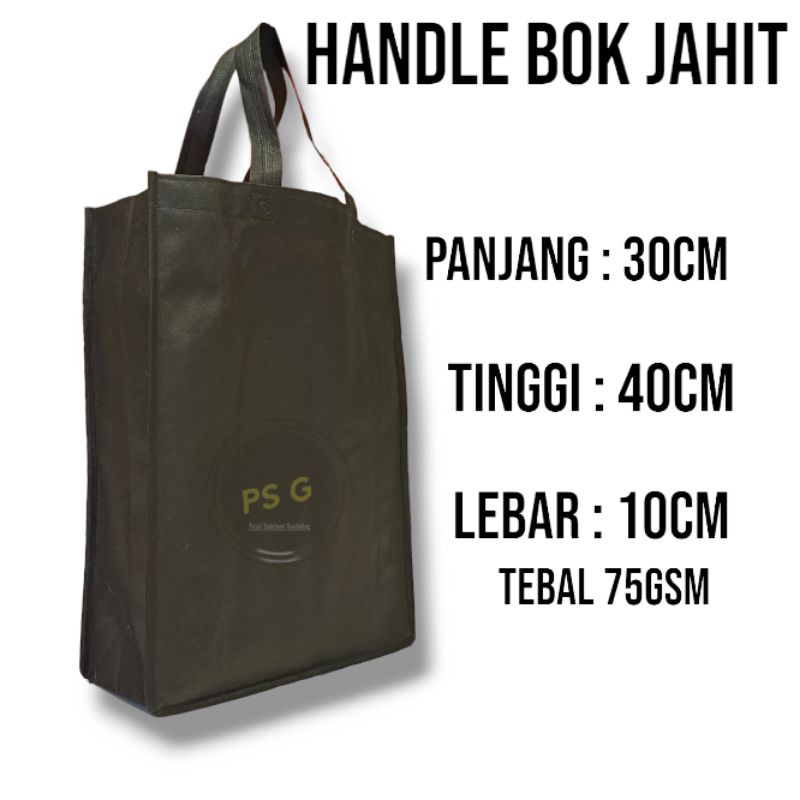 

Tas Spundbond Handle Bok 30x40x10 Goodie Bag/Tote bag/Kain 75gsm
