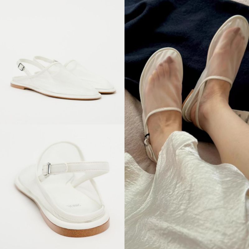 Sandal ZARA Mesh Mules Flat Shoes