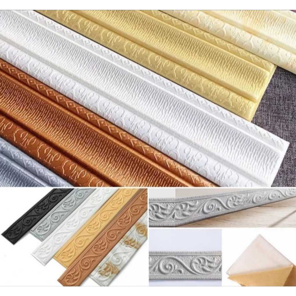 Lis Wallpaper Dinding 3D Foam Stiker Border Wallfoam